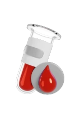 Blood biomarker testing icon for EVA longevity protocol
