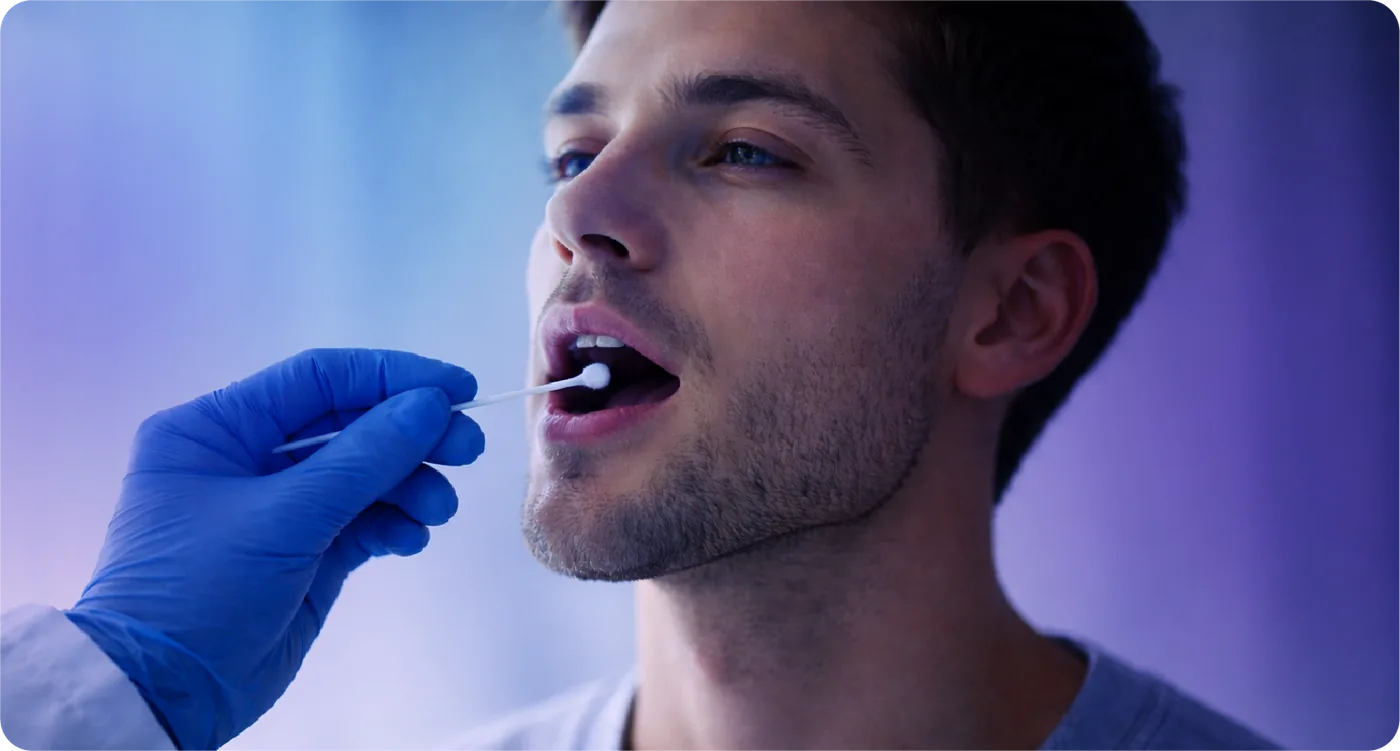 Cheek swab for EVA™ DNA testing at home in Dubai